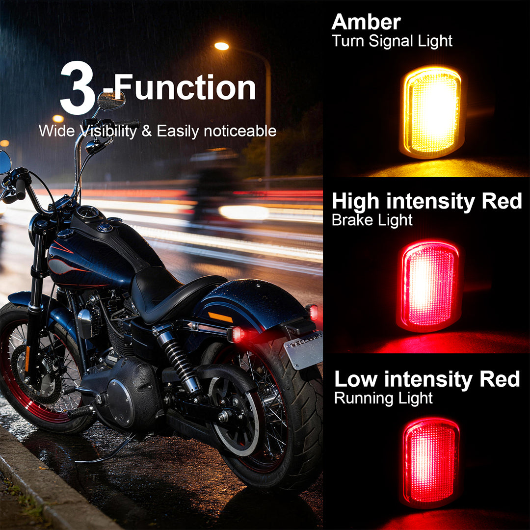 For Harley 2000-2023 Rear Led Turn Signal Light Mini Brake Running Lights