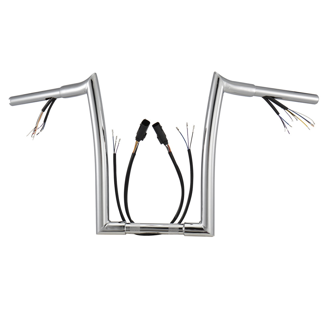 For Harley 2007-2013 1.25 Inch Meathook Pre-wired Handlebars