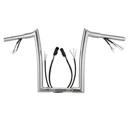 For Harley 2007-2013 1.25 Inch Meathook Pre-wired Handlebars