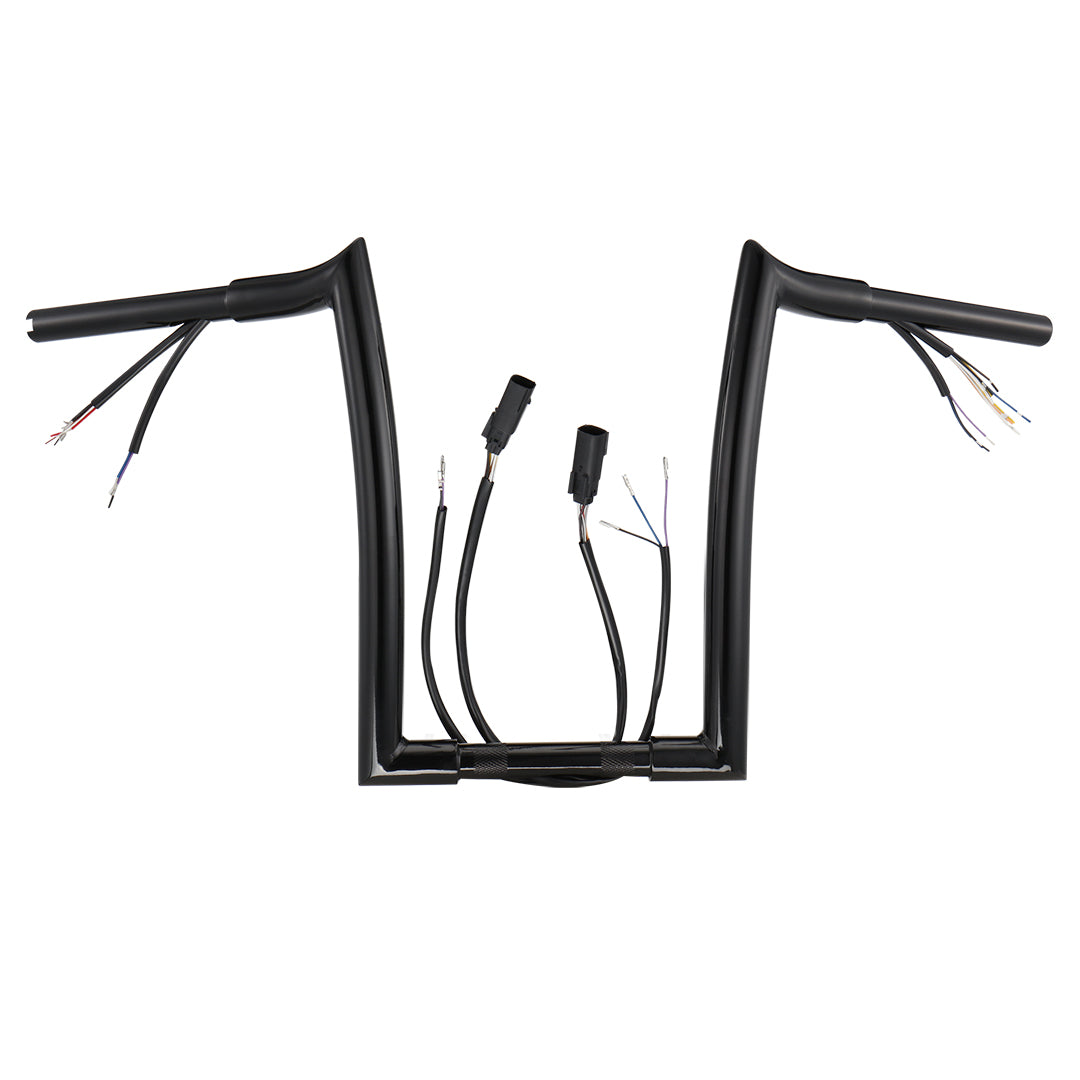 For Harley 2007-2013 1.25 Inch Meathook Pre-wired Handlebars