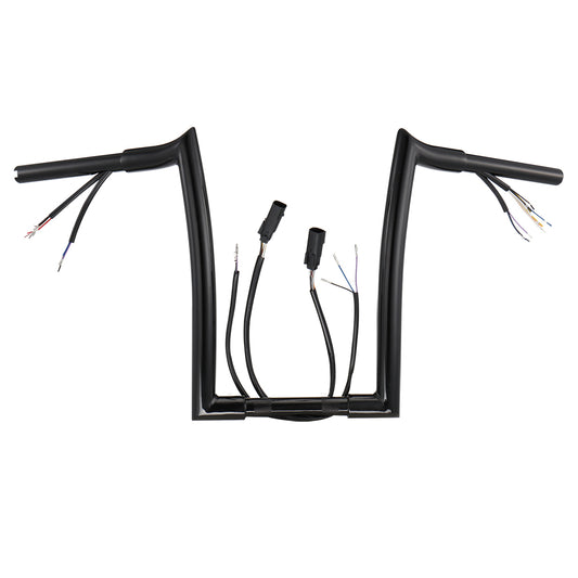For Harley 2007-2013 1.25 Inch Meathook Pre-wired Handlebars