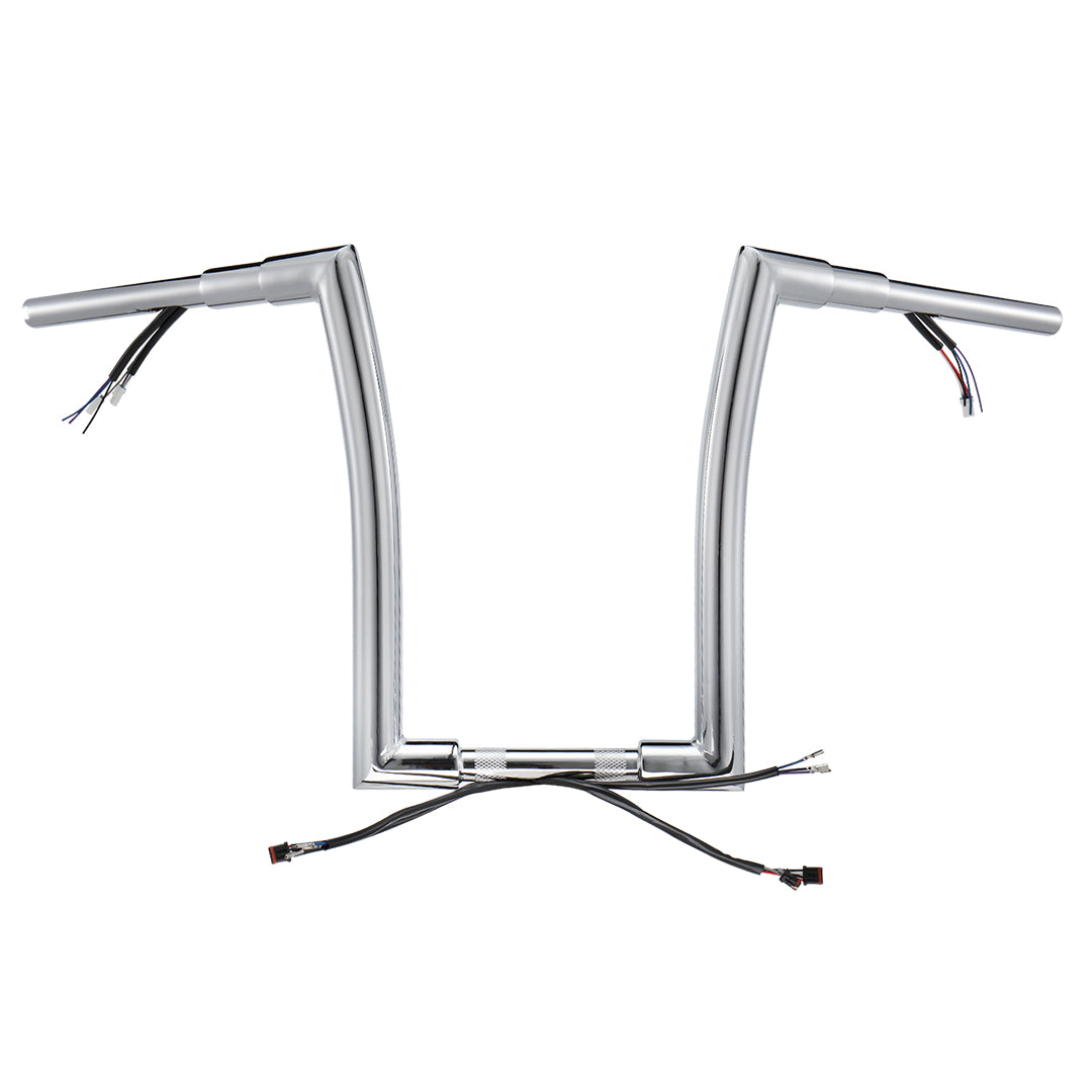 For Harley 2012-2017 Ape Hanger 1.5 Inch Meathook Pre-wired Handlebars