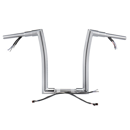 For Harley 2012-2017 Ape Hanger 1.5 Inch Meathook Pre-wired Handlebars