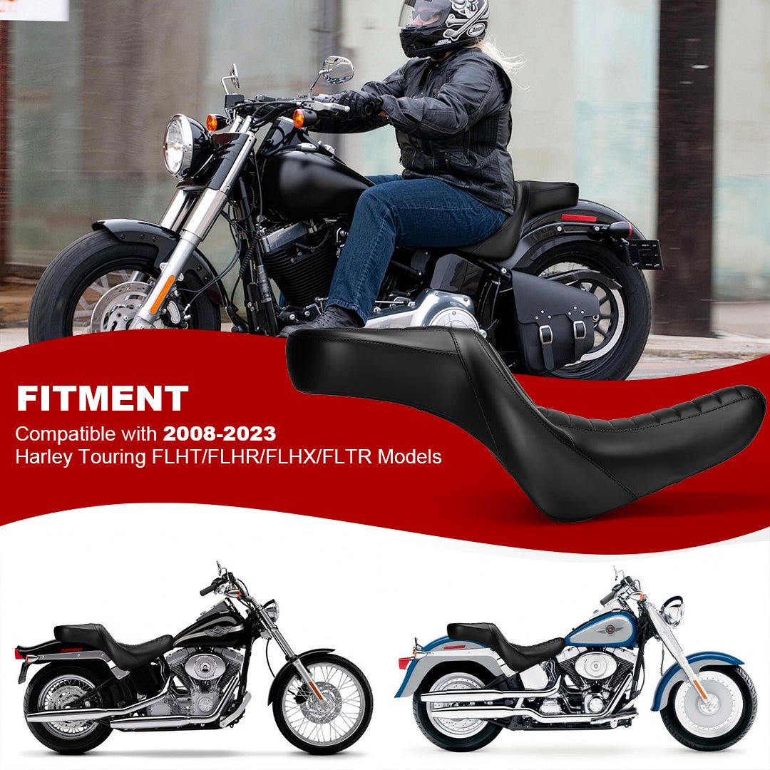 For Harley Softail 2000-2017 One-Piece Driver Passenger Seat