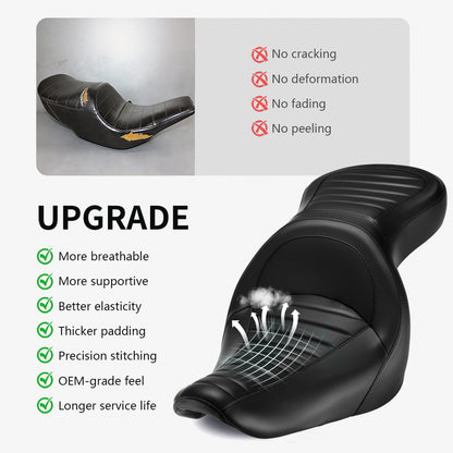 For Harley Softail 2000-2017 One-Piece Driver Passenger Seat