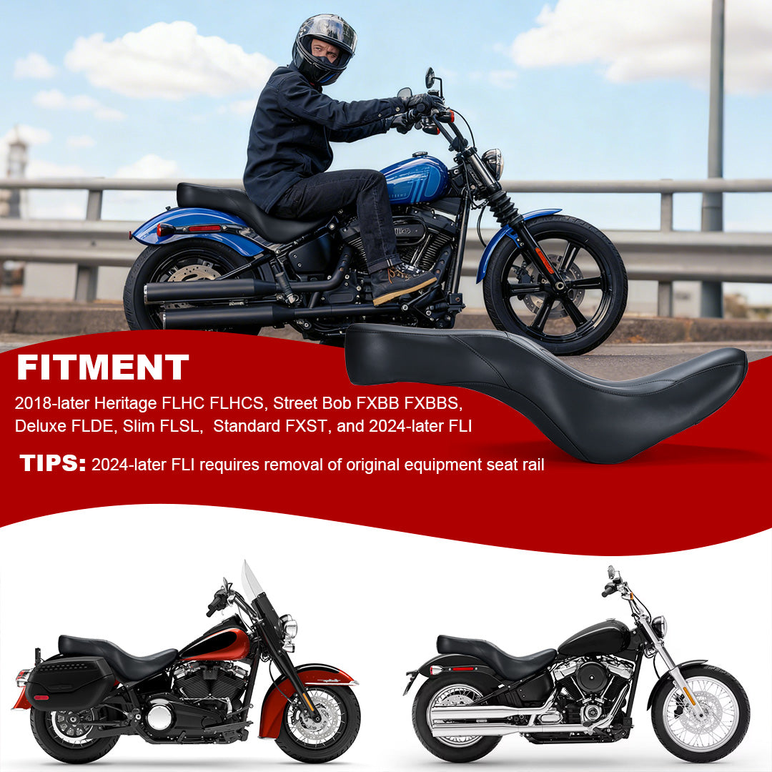 For Harley Softail 2018-Later One-Piece Seat