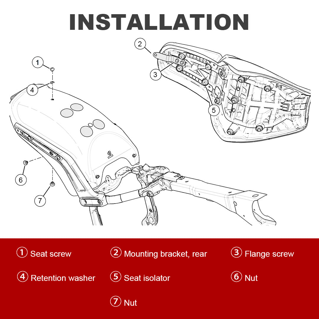 For Harley Softail 2018-Later One-Piece Seat