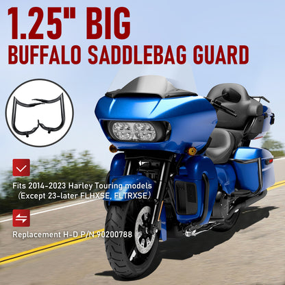 For Harley Touring 2014-Later 1.25 Inch Rear Saddlebag Bracket Guard Bars