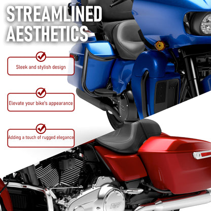 For Harley Touring 2014-Later 1.25 Inch Rear Saddlebag Bracket Guard Bars