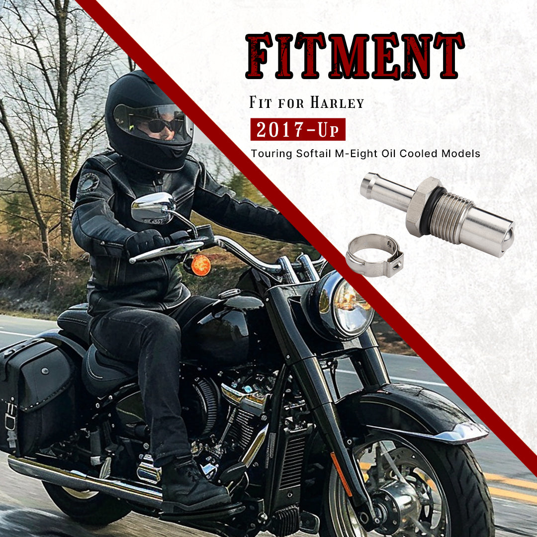 M8 Engine Oil Control Valve for Harley 2017-Later Touring Softai All Oil Cooled M8 Engine, Stainless Steel Oil Cooler Valve Control Kit