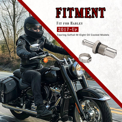 M8 Engine Oil Control Valve for Harley 2017-Later Touring Softai All Oil Cooled M8 Engine, Stainless Steel Oil Cooler Valve Control Kit