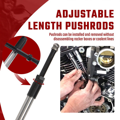 M8 Pushrod Covers Kit for Harley Milwaukee-Eight Touring Softail Models 2017-Later
