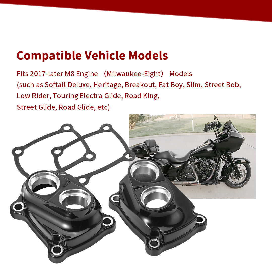 M8 Tappet Covers Lifter Block Cover for Harley Touring Softail 2017-Later