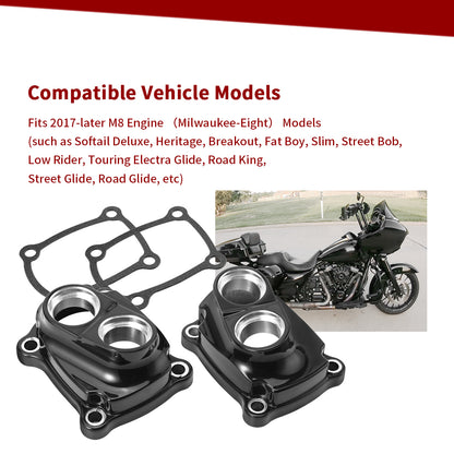 M8 Tappet Covers Lifter Block Cover for Harley Touring Softail 2017-Later