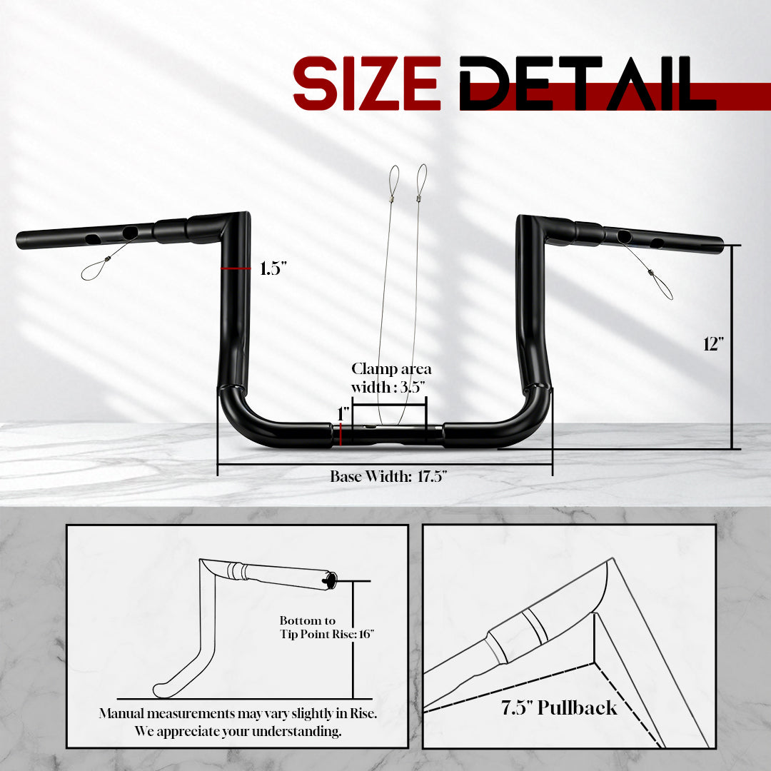 Meathook Ape Hangers Road Glide Chizeled Handlebars for Harley 2015-2023