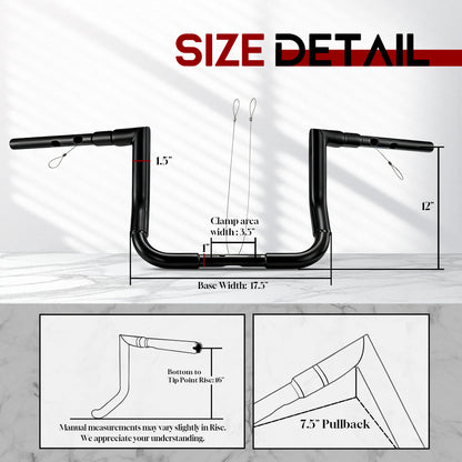 Meathook Ape Hangers Road Glide Chizeled Handlebars for Harley 2015-2023