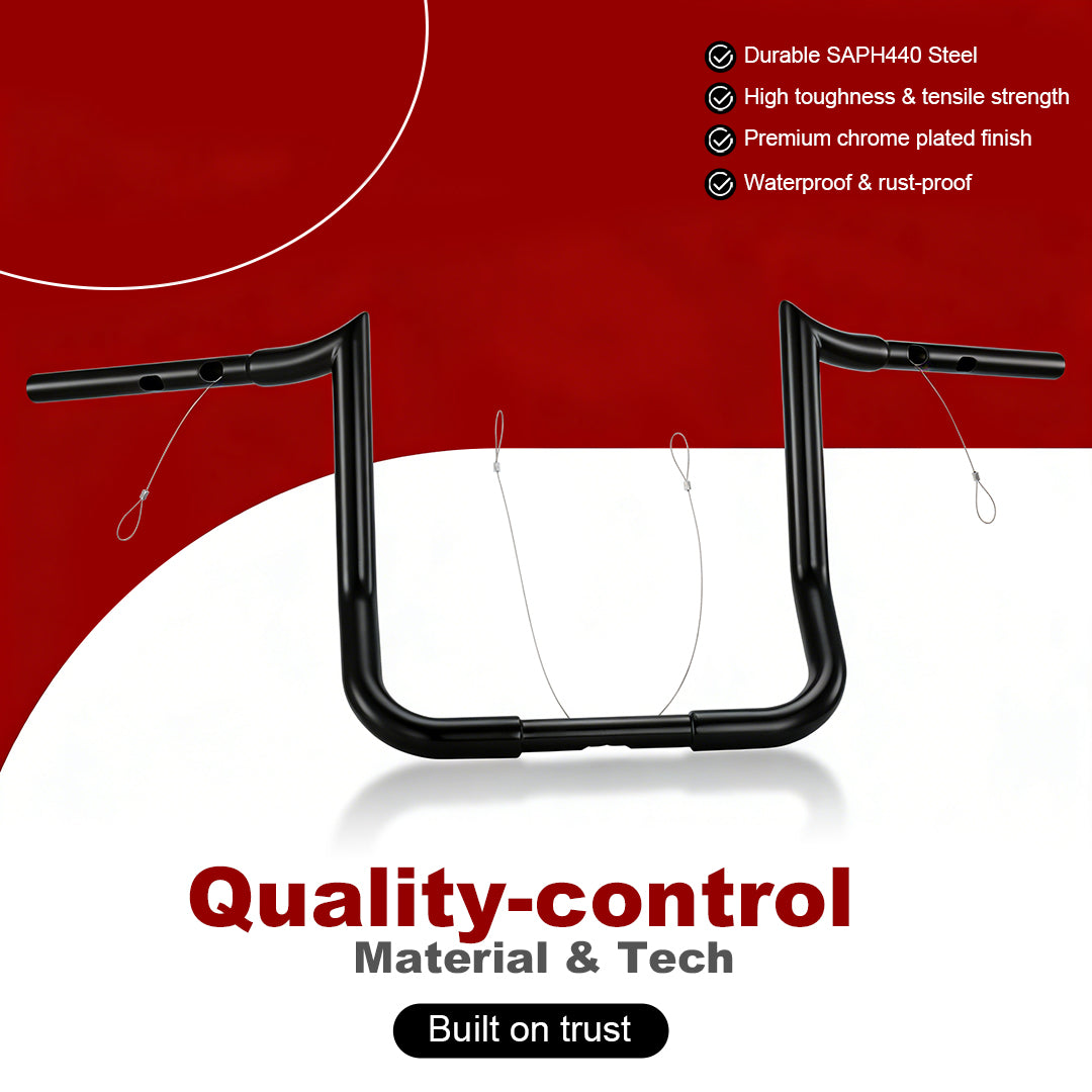1.25 Inch Fat Meathook Handlebar Street Glide Ape Hangers for Harley Touring 2023-Later