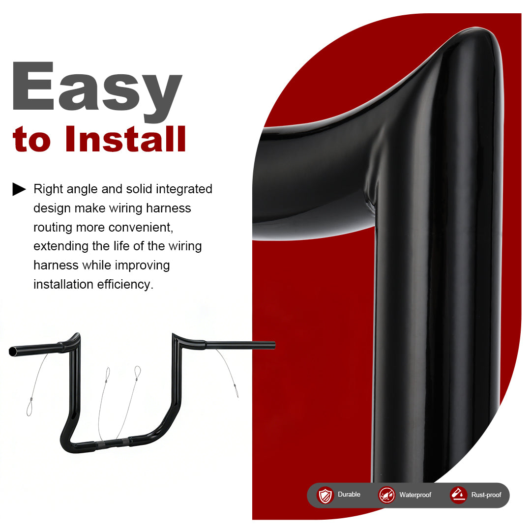 1.25 Inch Fat Meathook Handlebar Street Glide Ape Hangers for Harley Touring 2023-Later