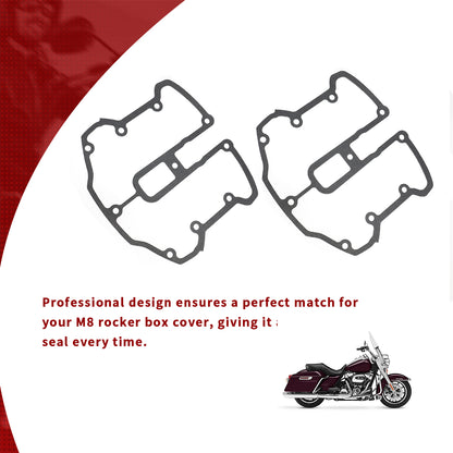 Milwaukee 8 Rocker Box Cover Gaskets Kit for Harley Touring Softail 2017-Later