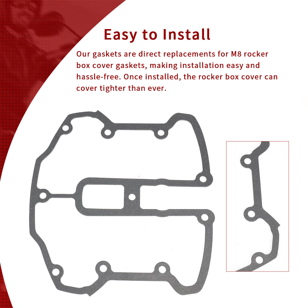 Milwaukee 8 Rocker Box Cover Gaskets Kit for Harley Touring Softail 2017-Later