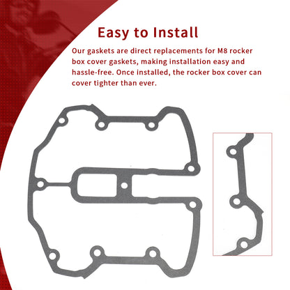 Milwaukee 8 Rocker Box Cover Gaskets Kit for Harley Touring Softail 2017-Later