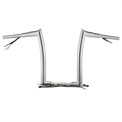 Pre-wired Meathook Handlebar 1.5 Inch Fat Ape Hanger for Harley Sportster Dyna Softail 2012-2022