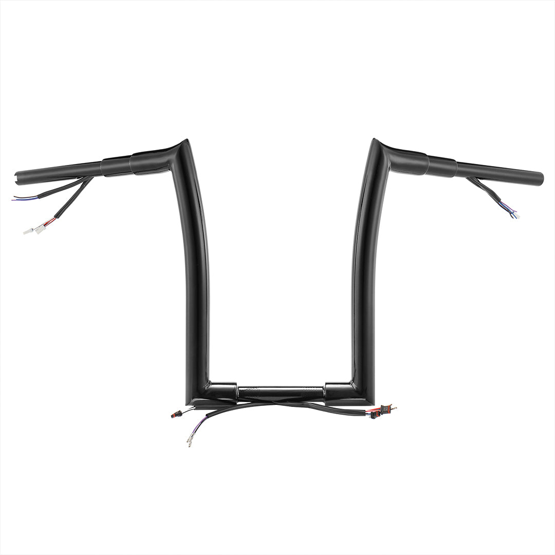 Pre-wired Meathook Handlebar 1.5 Inch Fat Ape Hanger for Harley Sportster Dyna Softail 2012-2022