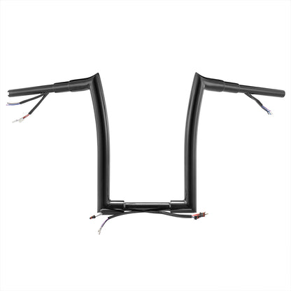 Pre-wired Meathook Handlebar 1.5 Inch Fat Ape Hanger for Harley Sportster Dyna Softail 2012-2022