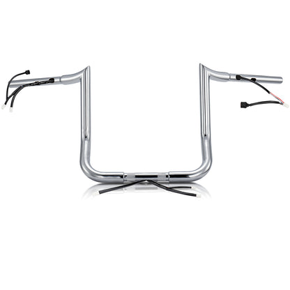 Pre-wired Street Glide Handlebar 1.25 Inch Fat Ape Hanger for Harley Street Glide