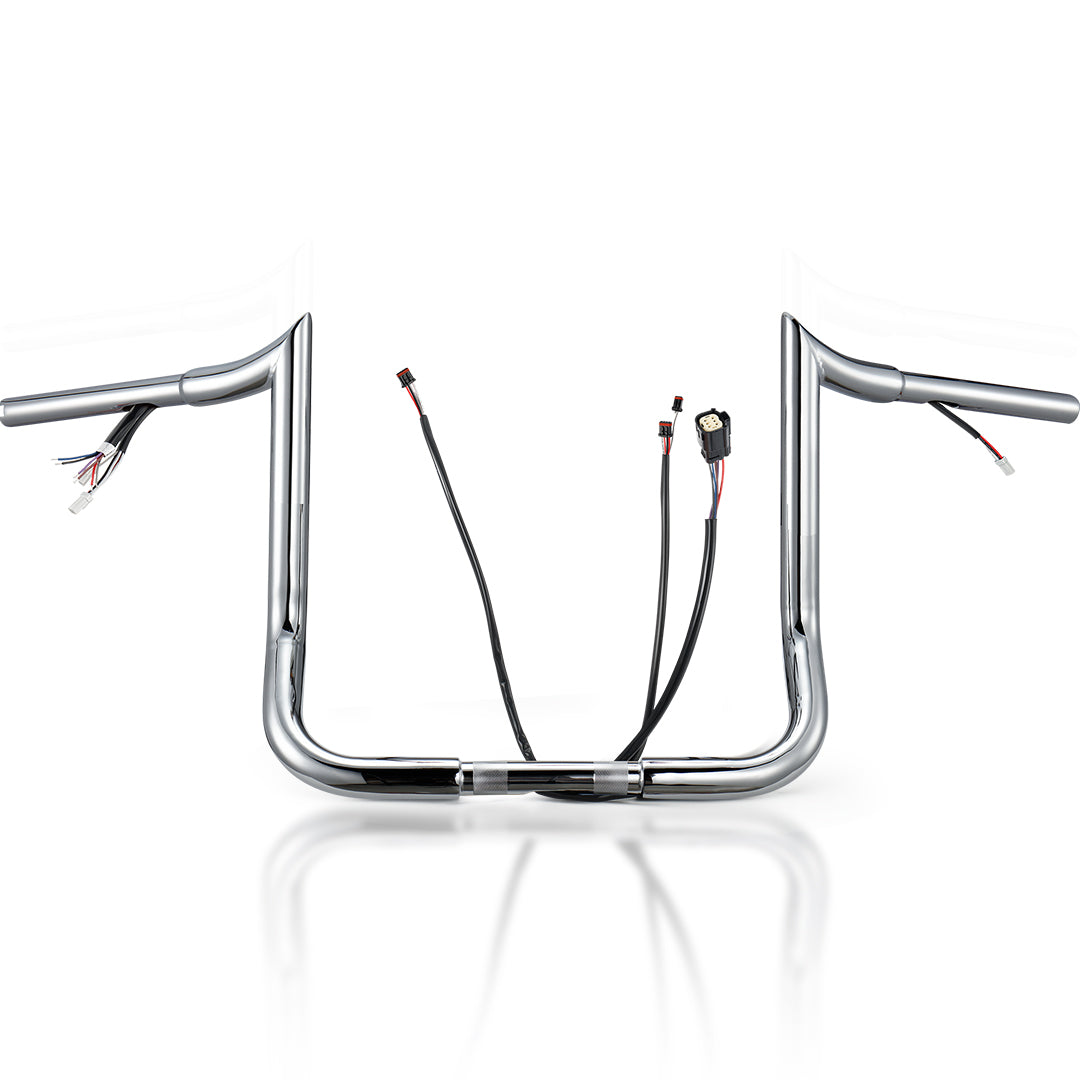 10"/12"/14" Prewired Meathook Handlebars for 2014-2015 Harley Touring