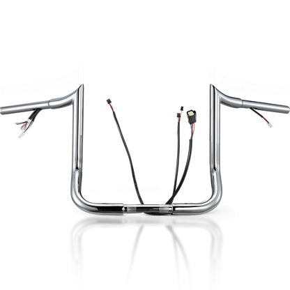 10"/12"/14" Prewired Meathook Handlebars for 2014-2015 Harley Touring