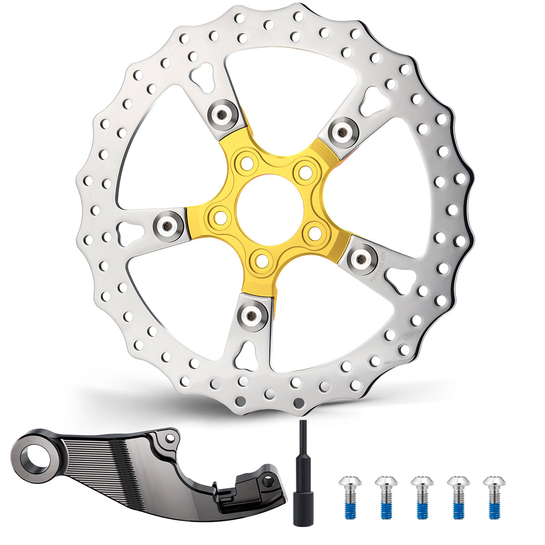 13“ Rear Brake Disc Single Floating Rotor for Harley 2008-2017 Softail
