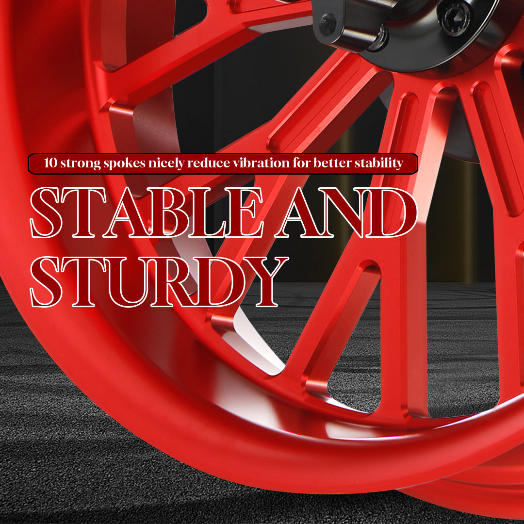 Rear Wheel Fat Spokes One-Piece CNC Machined Wheel Rim with Spacer 18"x5.5" for Harley Touring 2008-Later Street Glide/Road Glide/Road King/Electra Glide