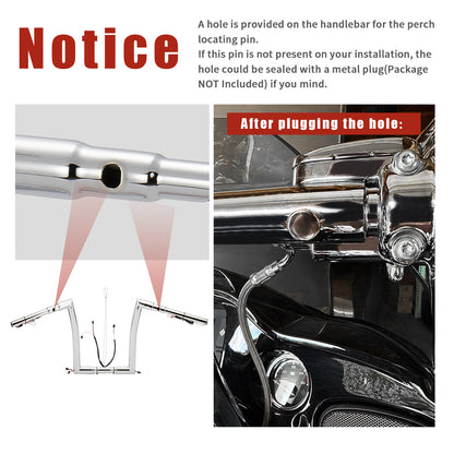 For Harley Road Glide 2014-2023 1.5 Inch Fat Ape Hangers with Pre-wired CAN-Bus Wire and Guiding Line