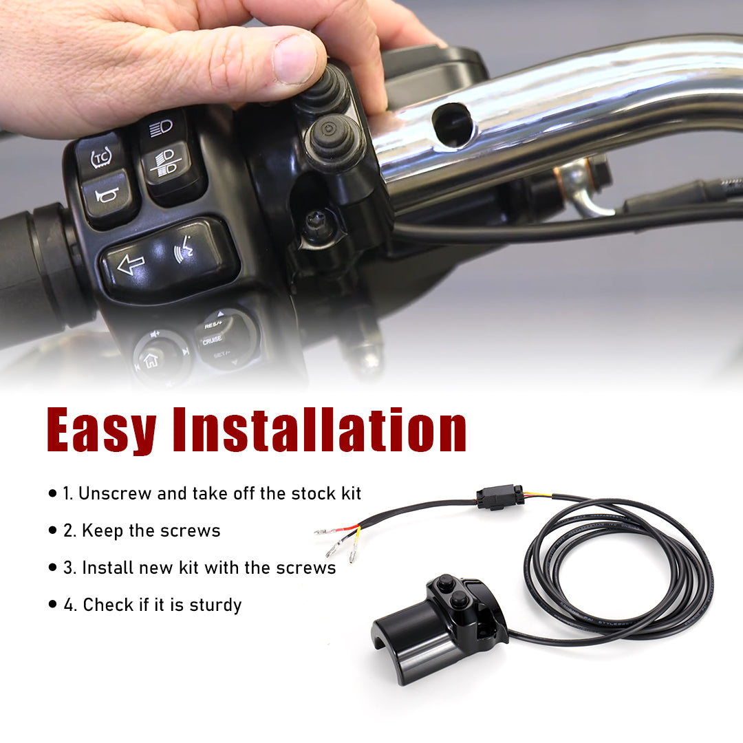 For Harley Road Glide 2015-2024 1 inch Handlebar Air Suspension Control Kit