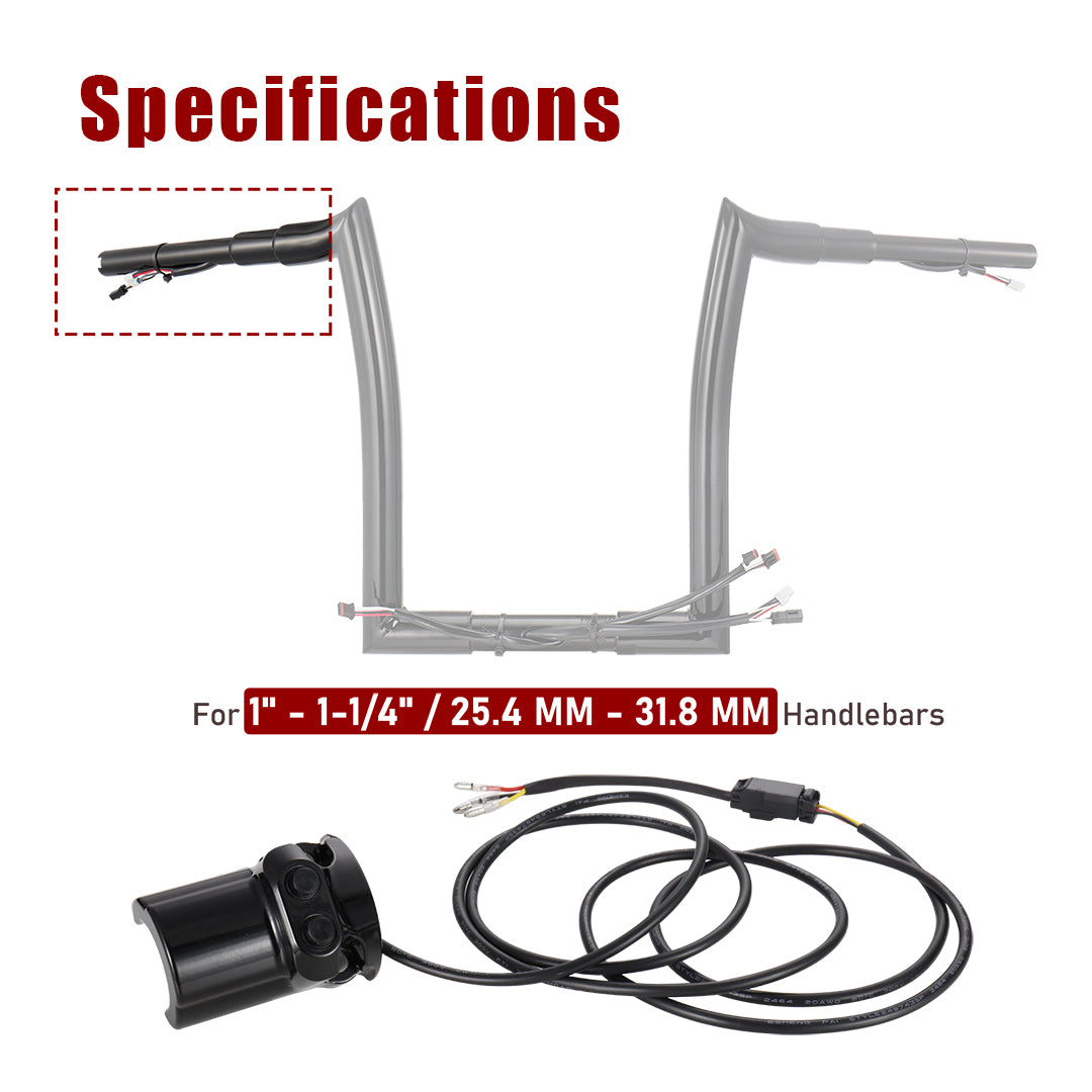 For Harley Road Glide 2015-2024 1 inch Handlebar Air Suspension Control Kit
