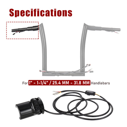 For Harley Road Glide 2015-2024 1 inch Handlebar Air Suspension Control Kit