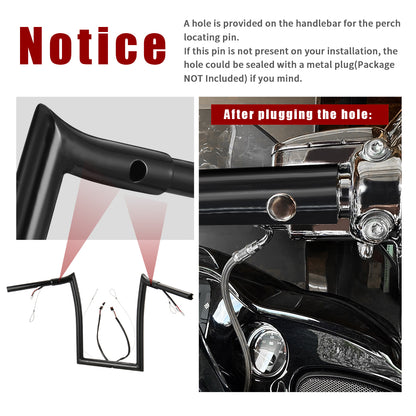 Road Glide Meathook Pre-wired Handlebars for Harley 2014-2023 with Pre-wired CAN-Bus Wire and Guiding Line