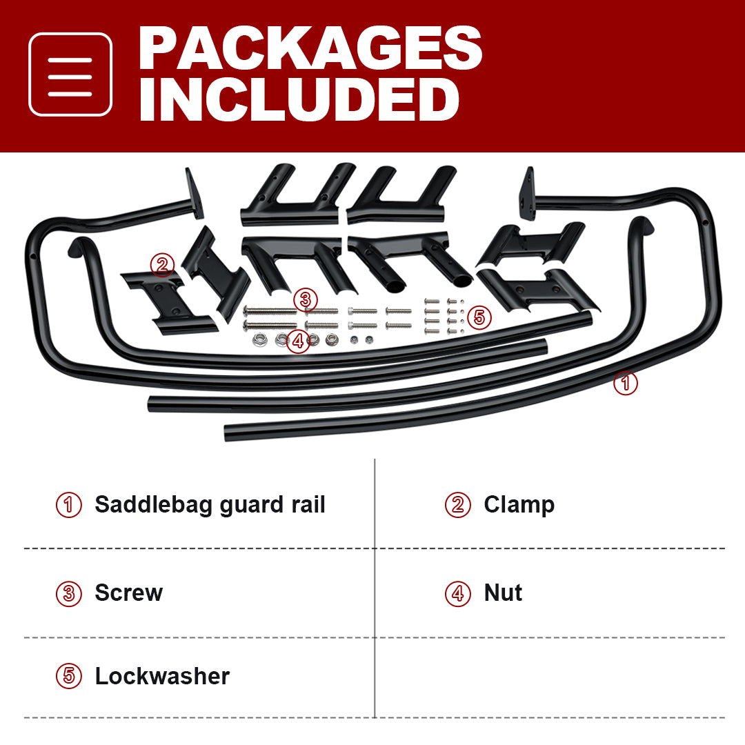 Saddlebag Bracket Guard Bar Rails for Harley 2023-Later Touring