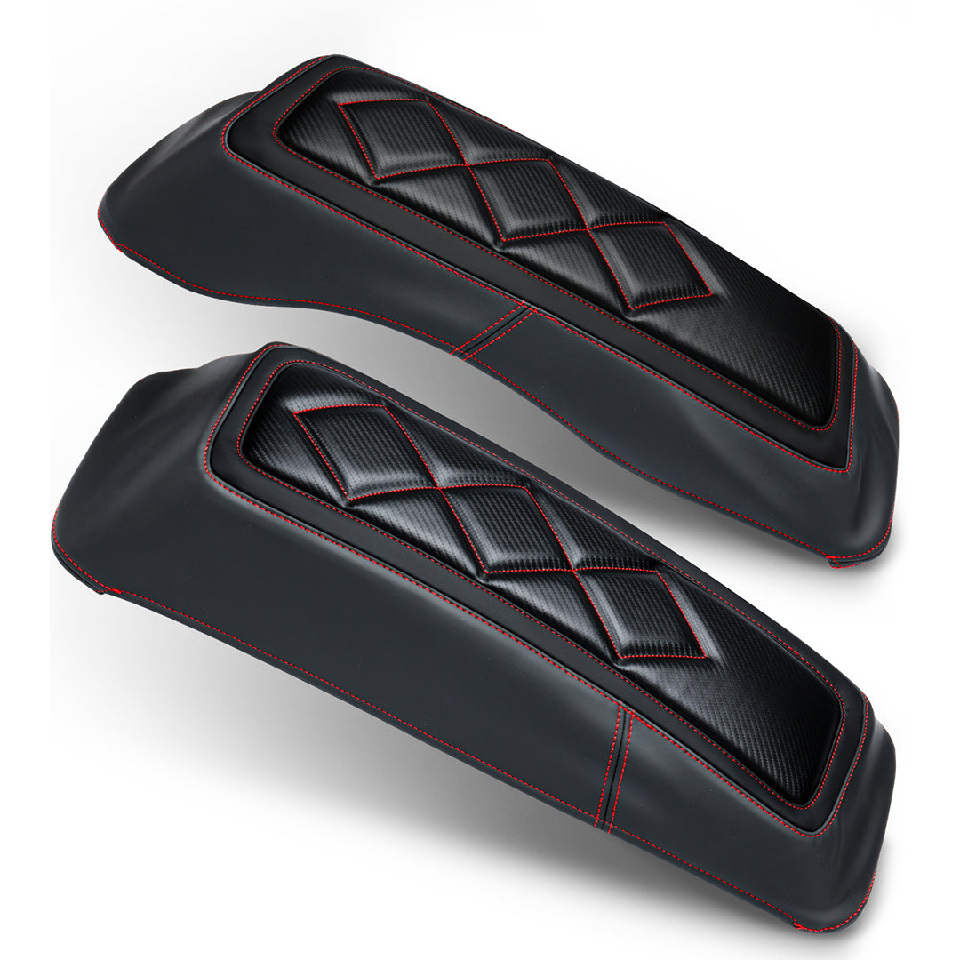 Saddlebag Lid Microfiber Leather Covers for 1993-2013 Harley Touring