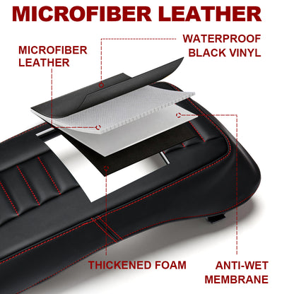 Saddlebag Lid Microfiber Leather Covers for 1993-2013 Harley Touring