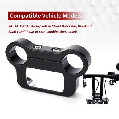 For Harley Softail 2018-Later 1.25 inch T-bar Dash Gauge Panel Mount Bracket