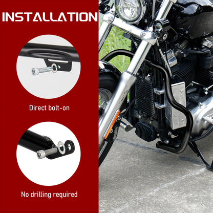 Softail Crash Bar 1.5" Highway Engine Guard for Harley 2018-Later Low Rider Heritage Street Bob Sport Glide Slim Fat Bob Boy