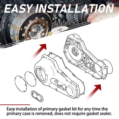 For Harley Softail Dyna 1998-2006 Extra Clutch Plate Friction Steel Clutch Kit and Primary Cover Gasket Seal Kit
