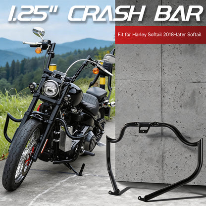 Softail Crash Bar 1.25" Meathook Highway Engine Guard for 2018-Later Low Rider Street Bob Heritage Fat Bob Boy