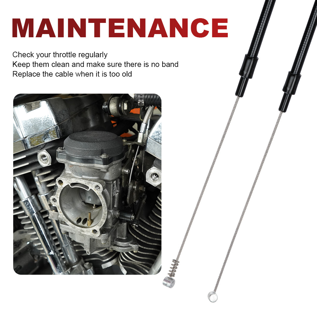For Harley Sportster 2004-2006 Throttle Idle Cable Set