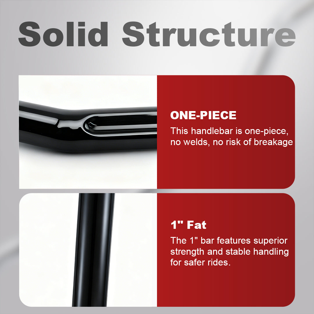 For Sportster 2010-Later 1 Inch Clamp Drag Bars