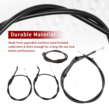 Sportster Cables Kit Handlebar Extended CAN-Bus/Turn Signal Wires/Clutch/Throttle Cables/Brake Line for Harley 2014-2021 without ABS