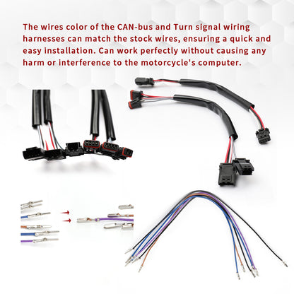 Sportster Cables Kit Handlebar Extended CAN-Bus/Turn Signal Wires/Clutch/Throttle Cables/Brake Line for Harley 2014-2021 without ABS