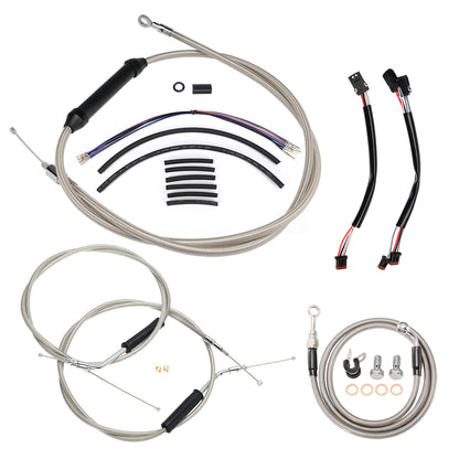 Sportster Cables Kit Handlebar Extended CAN-Bus/Turn Signal Wires/Clutch/Throttle Cables/Brake Line for Harley 2014-2021 without ABS